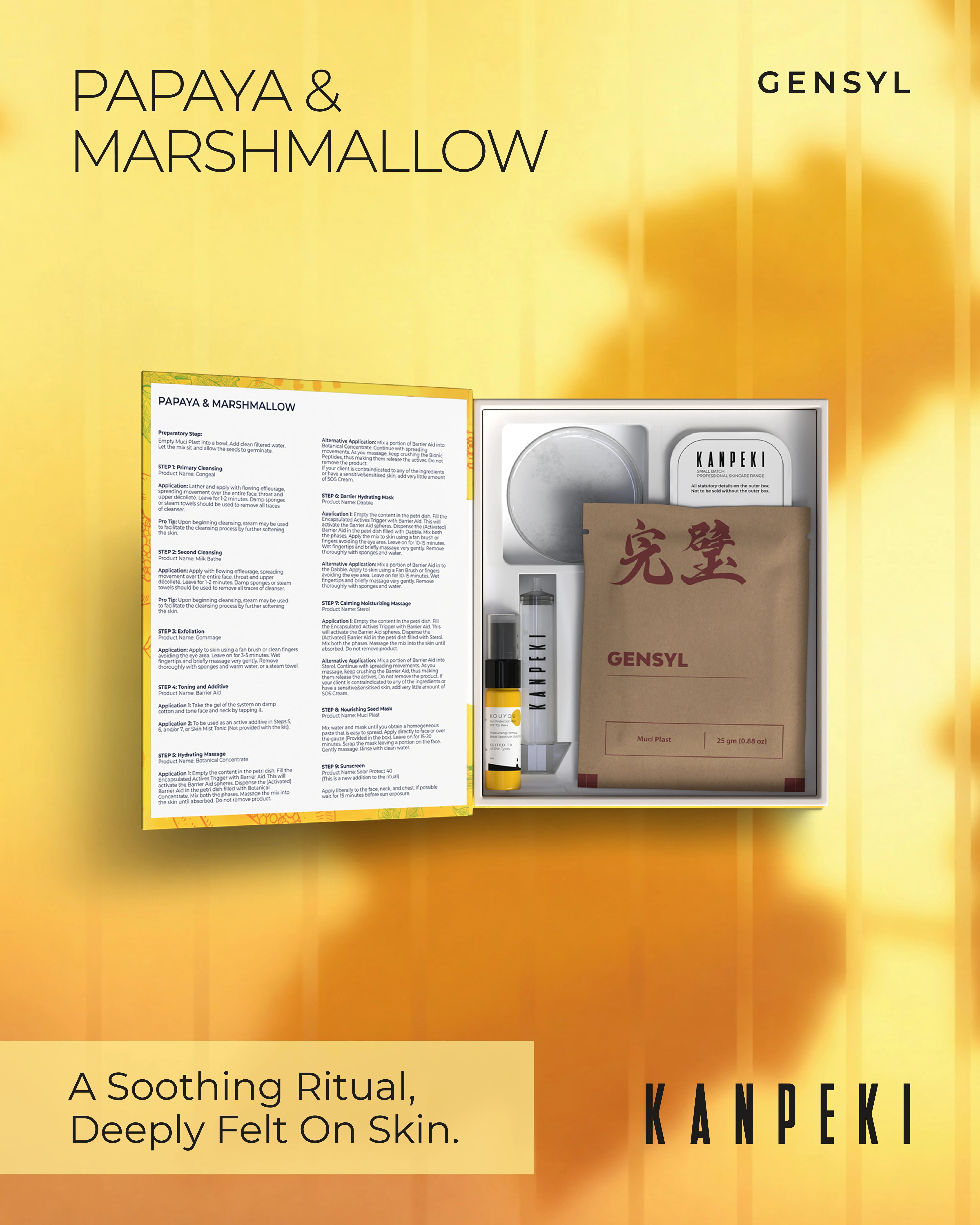 Gensyl Papaya & Marshmallow | 9 Step Facial Kit