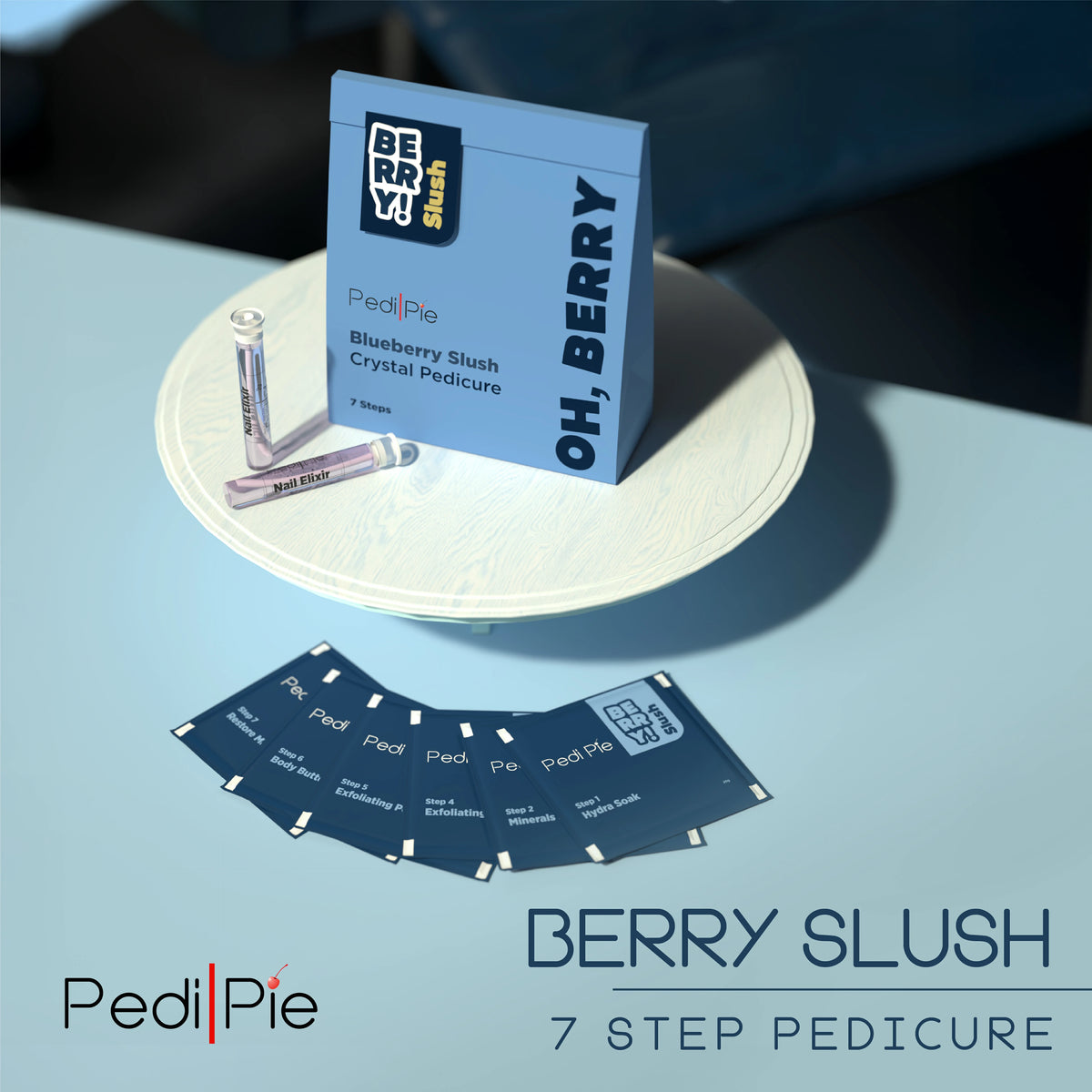 Berry Slush Mani/Pedi 7 Step