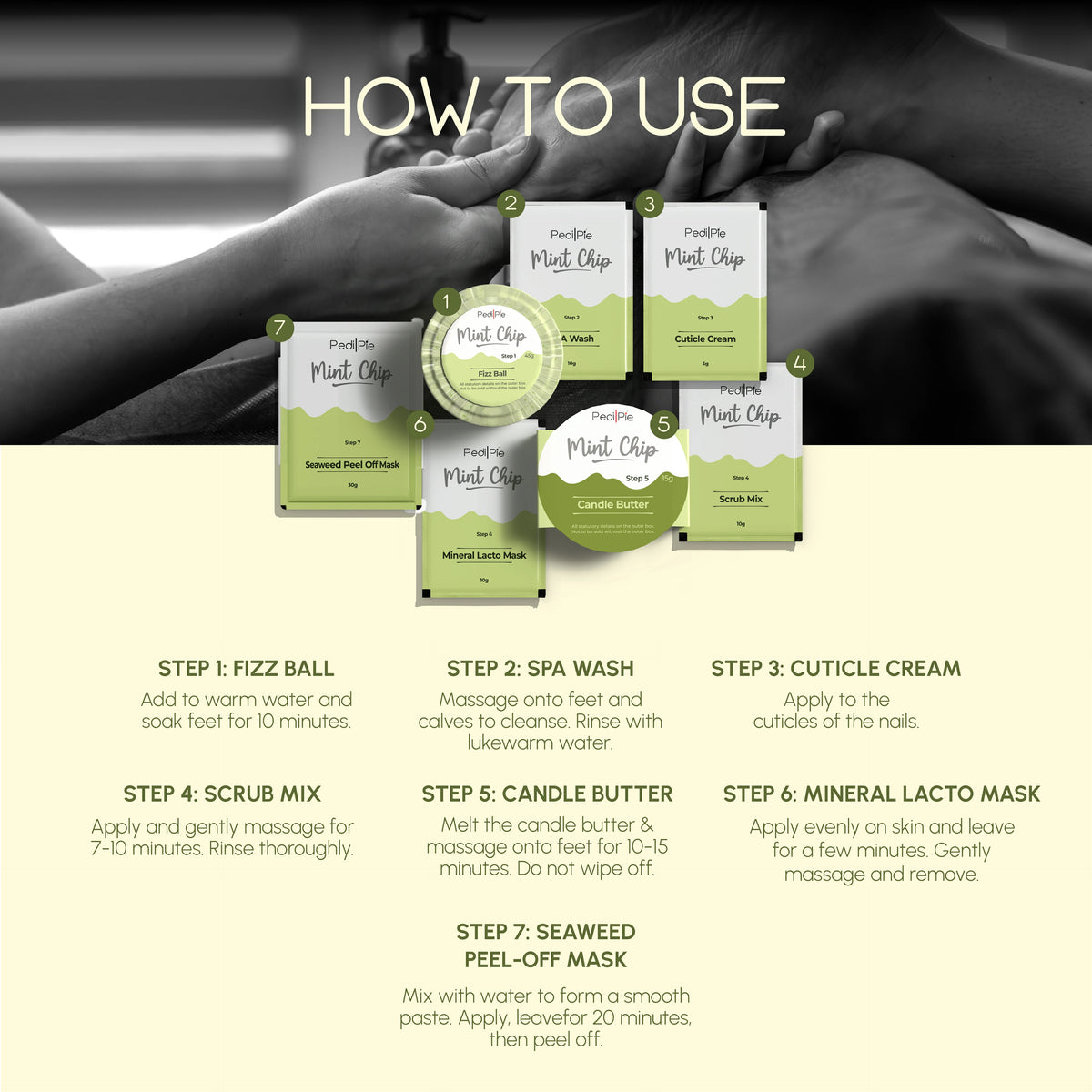 Mint Chip Mani/Pedi 7 Step