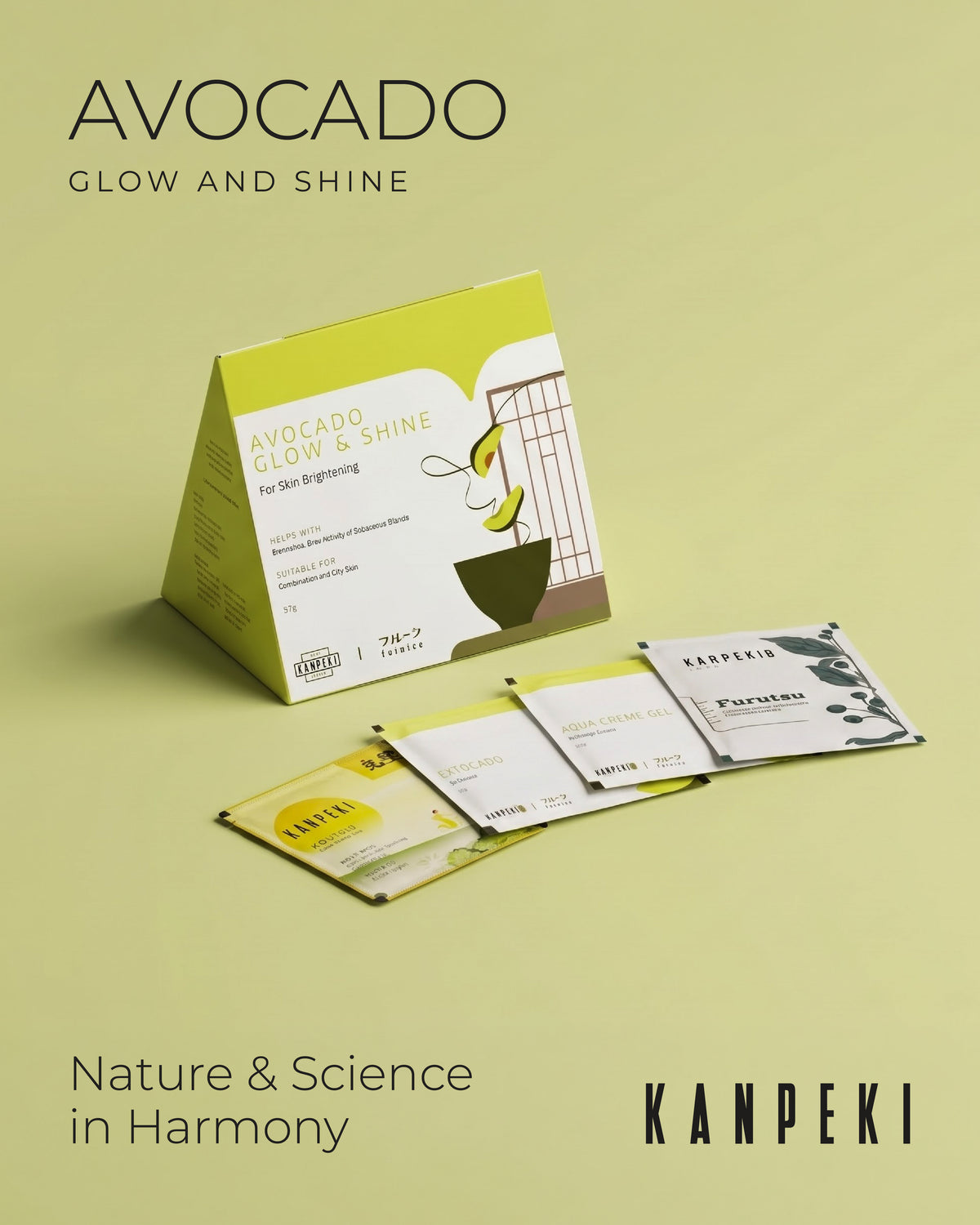 Furutsu Avocado Glow & Shine | 7 Step Facial Kit