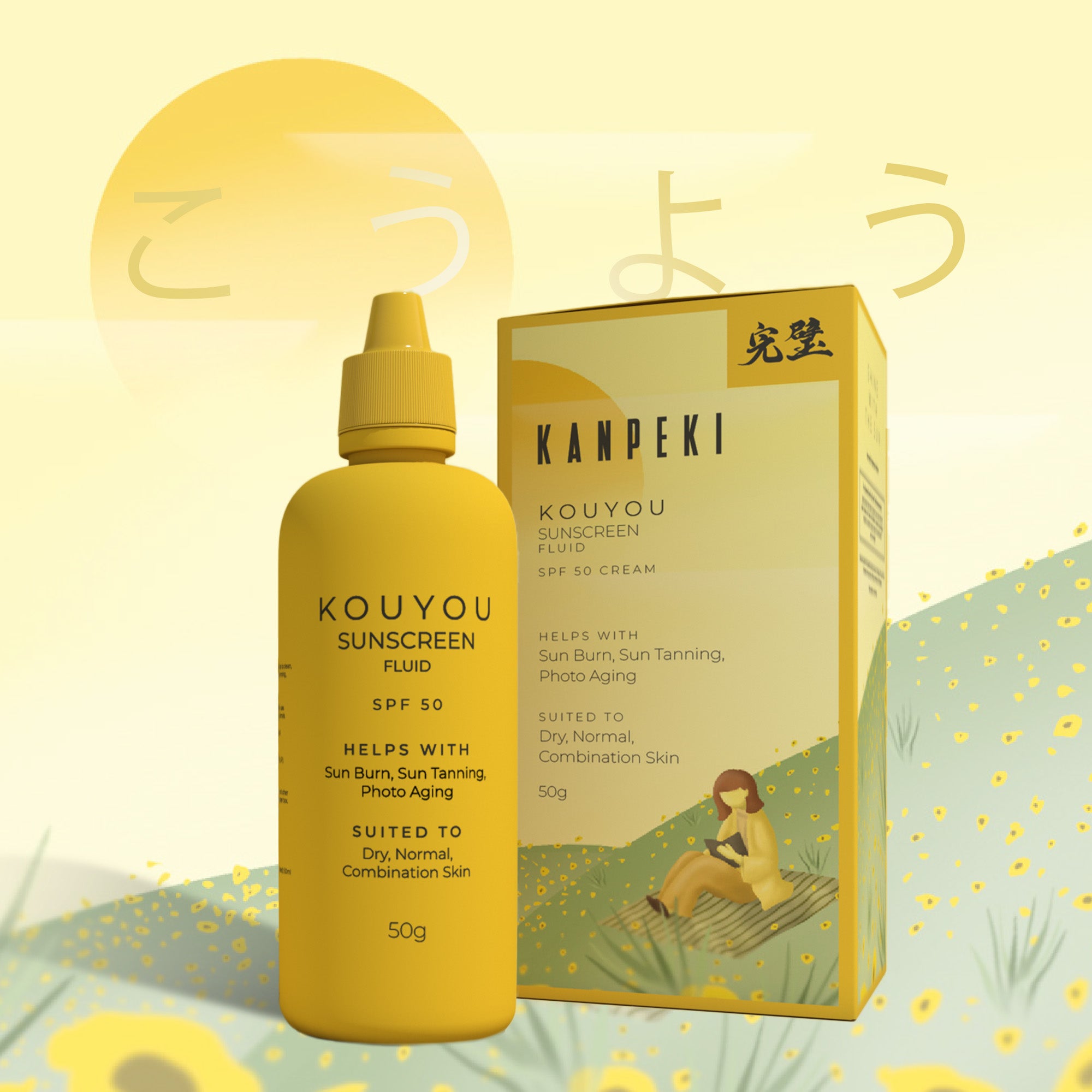 Kouyou - Fluid Sunscreen | Moisturizing Broad Spectrum SPF50 UVA