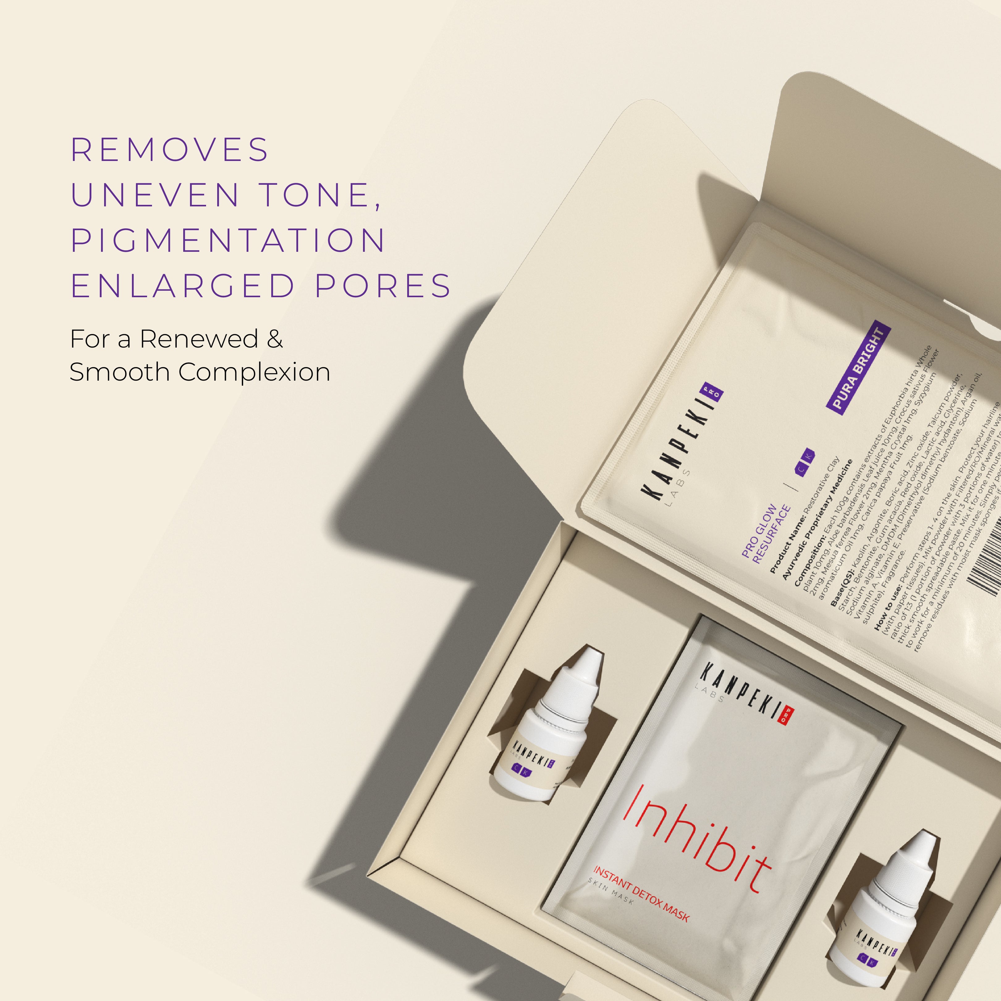 Pura Bright 5 Steps Facial Kit For Purifying, Clearing, Whitening