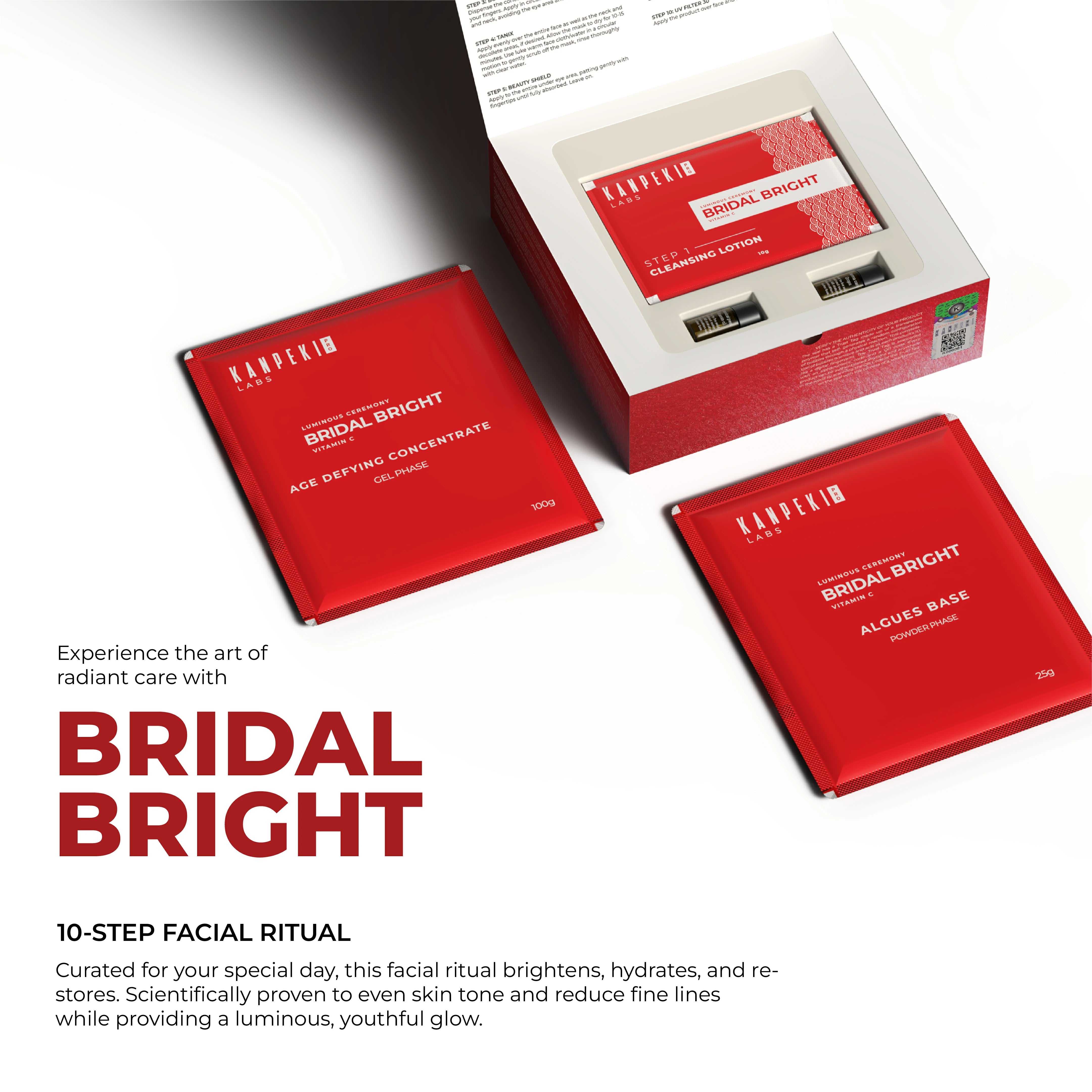 Buy Kanpeki Labs Pro 10 Step Bridal Bright Facial Kit For Women
